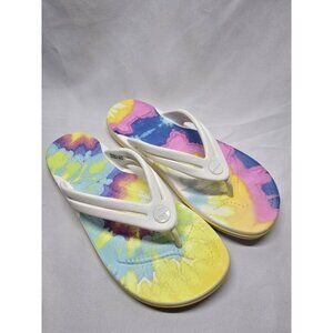 Crocs Crocband Womens Size 8 Tie Dye Unisex Flip Flop Thong Sandals
